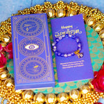 Nazar Suraksha Bracelet Blue Crystal Beads with Gold Colour Evil Eye Charm