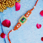 Peacock Red Stones Rakhi