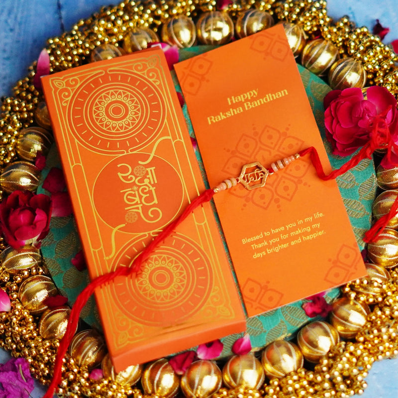 Alluring Veera and Beads Rakhi