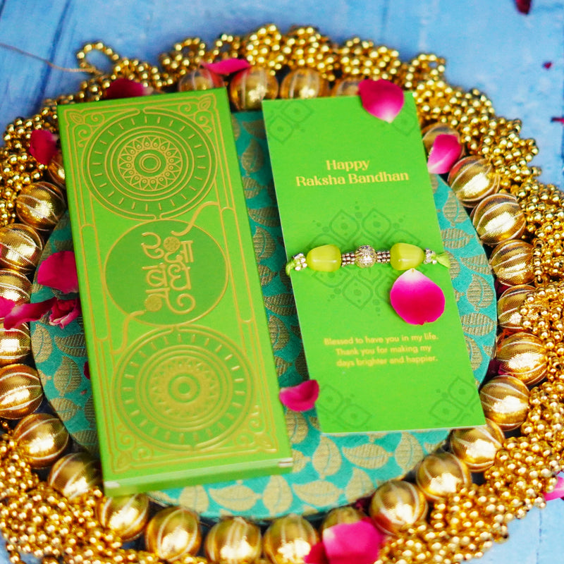 Courage and Love Stone Coral Rakhi