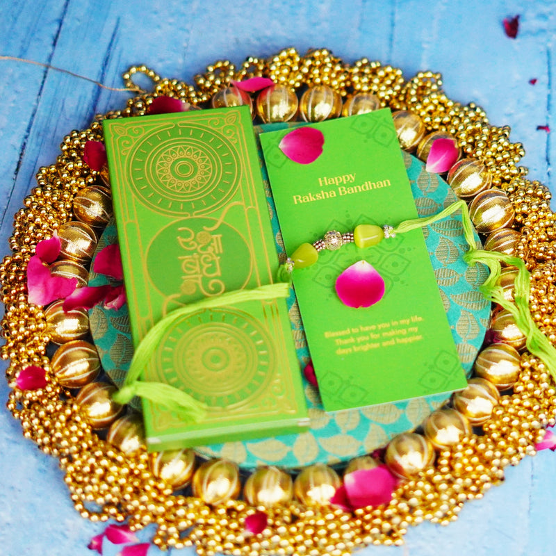Courage and Love Stone Coral Rakhi