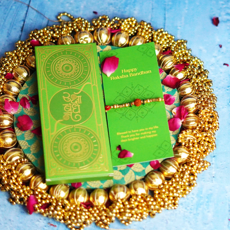 Elegant Rudraksha Rakhi