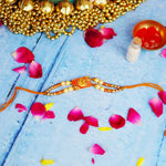 Traditional Wooden Finish Om Rakhi