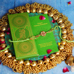 Green colour with Swastik Design Fancy Rakhi