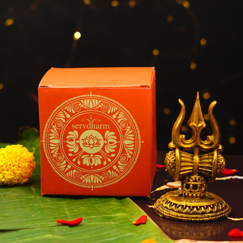 Trishul Damru Showpiece 4.5 Inch