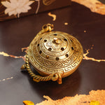 Brass Dhoop Dani Incense Burner For Pooja With Handle (4.5 Inch)