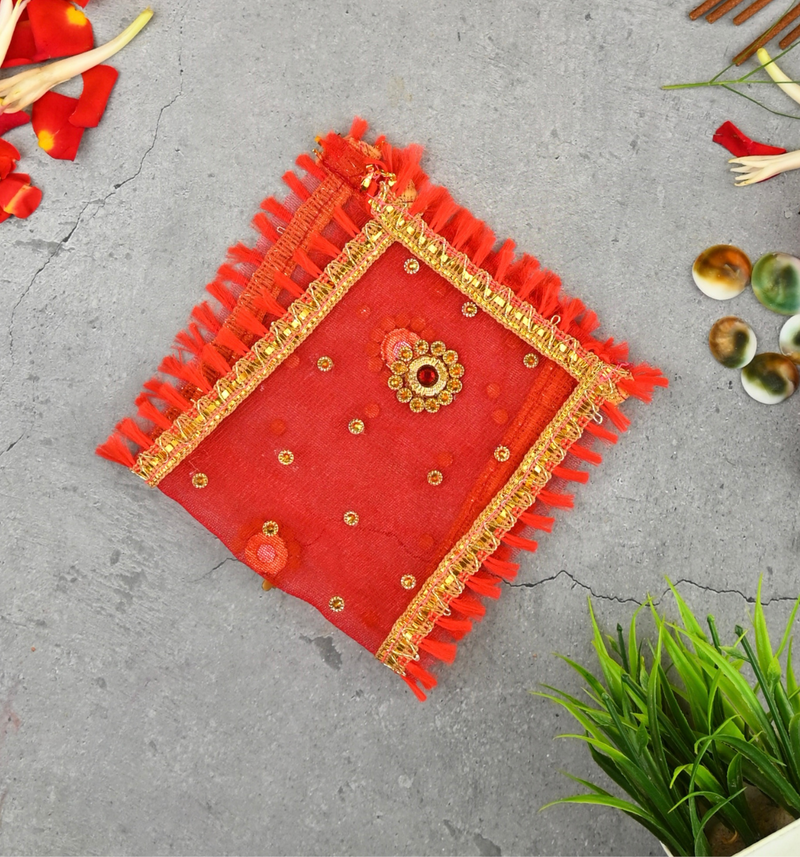 Divine Red Mata Chunri 10x4 Inch