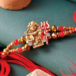 Divine Shiv ji Shambhu Rakhi with Red Beads