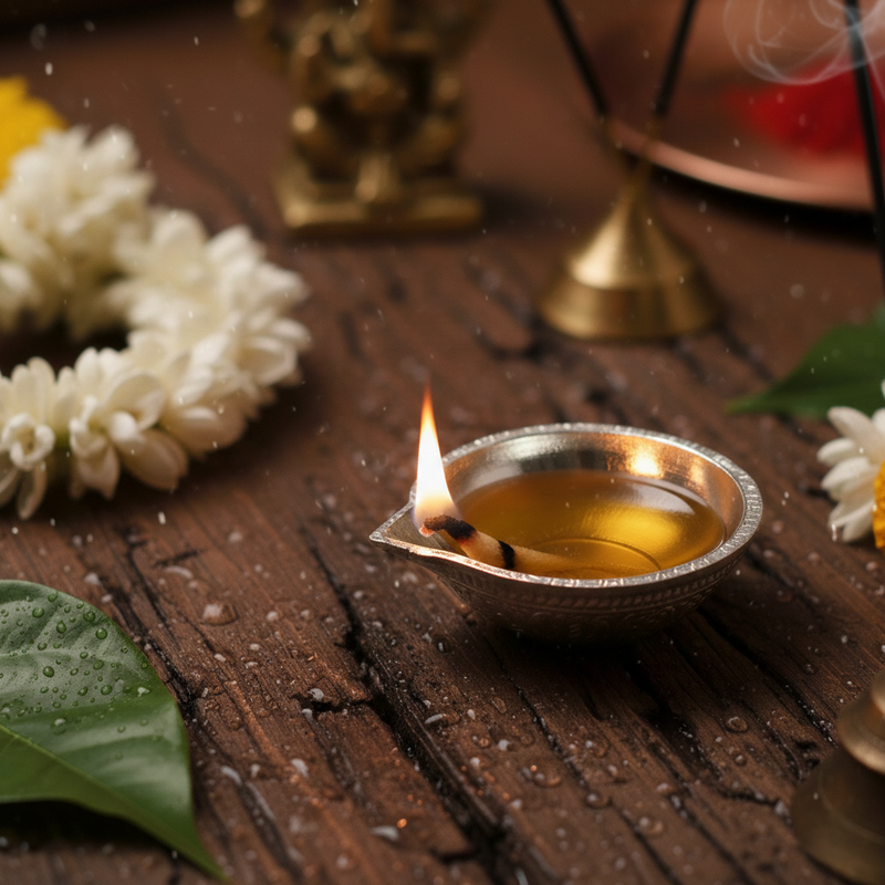 Silver Plated Brass Diya 2.5 Inch