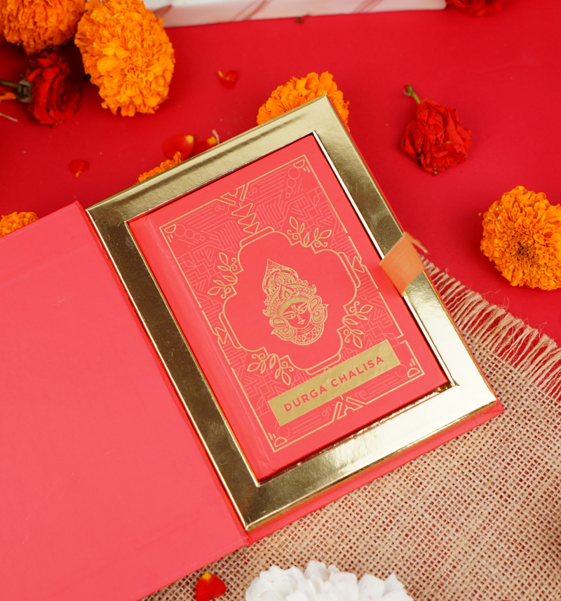 Divine Red Durga Chalisa with Gift Box
