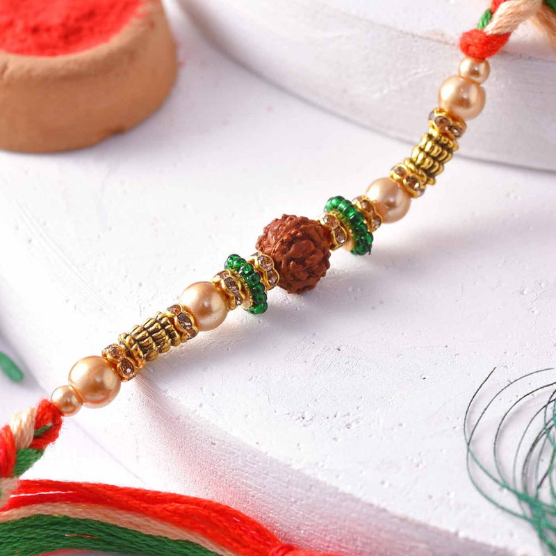 Elegant Rudraksha Rakhi