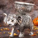 German Silver Elephant with Bowl 4.5"