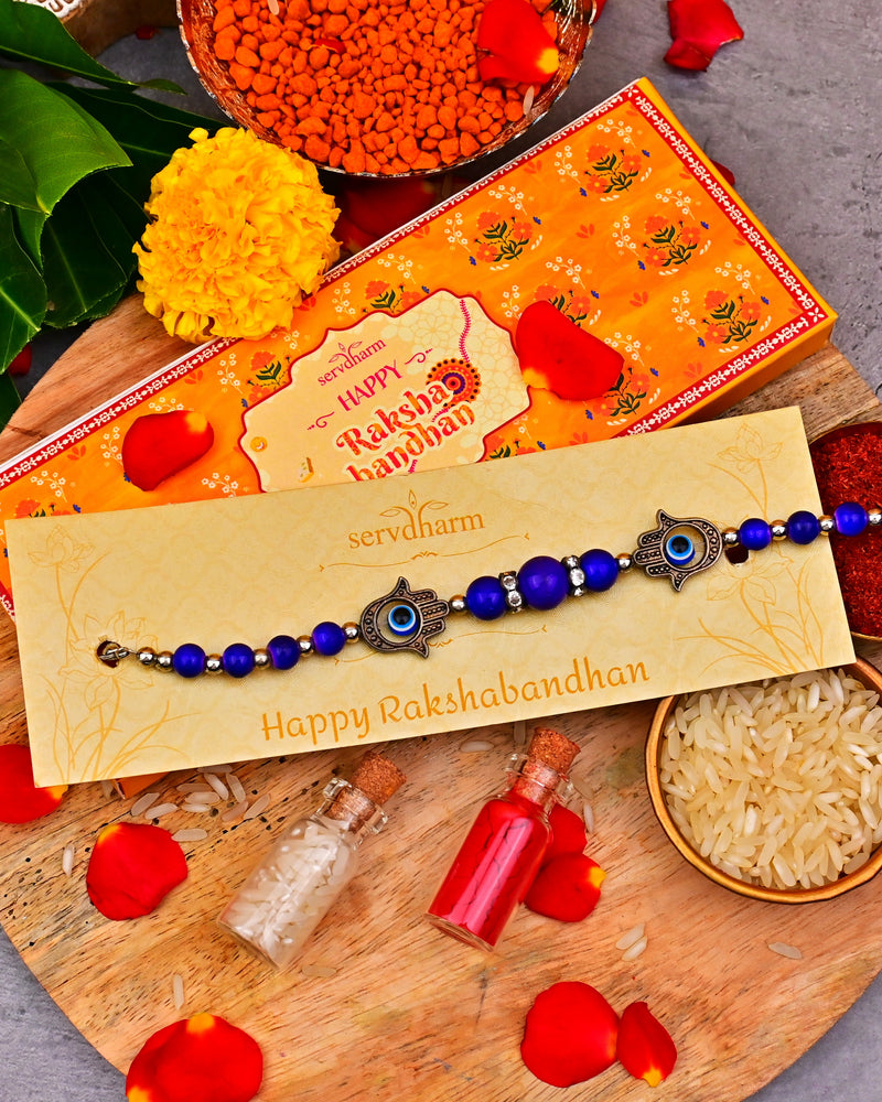 Evil Eye and Hamsa Bracelet Rakhi