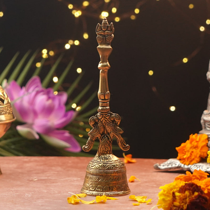 Ganesha Pure Brass Decorative Pooja Bell - Collector's Item