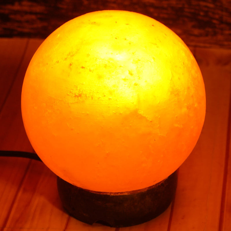 Globe Shaped Himalayan Pink Salt Lamp 5.5 Inch