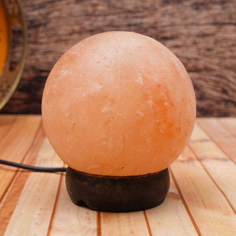 Globe Shaped Himalayan Pink Salt Lamp 5.5 Inch