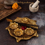 Gold Plated Pooja Thali Set