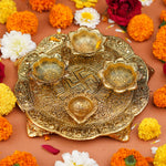 Gold Plated Pooja Thali Set