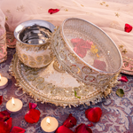 Golden Karwa Chauth Thali Set | Luxe Edition | Pack of 3