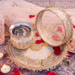 Golden Karwa Chauth Thali Set | Luxe Edition | Pack of 3