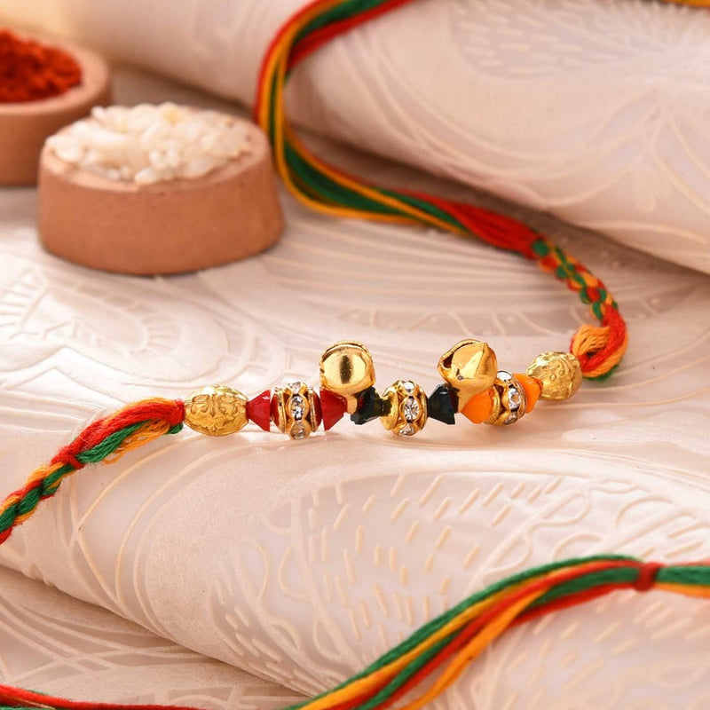 Gorgeous Ghungroo and Stones Rakhi