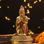 Lord Hanuman Auspicious Brass Idol for Protection and Blessings