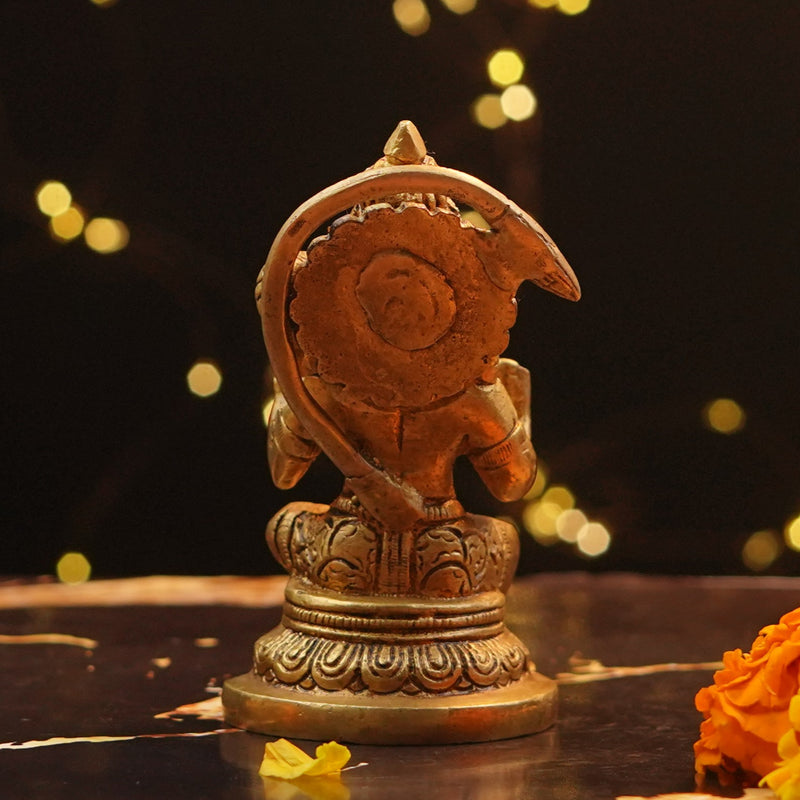 Lord Hanuman Auspicious Brass Idol for Protection and Blessings