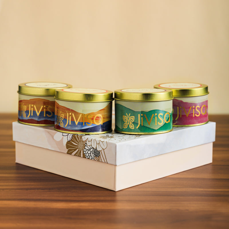 Premium Loose Leaf Tea and Soy wax Candle Gift Box