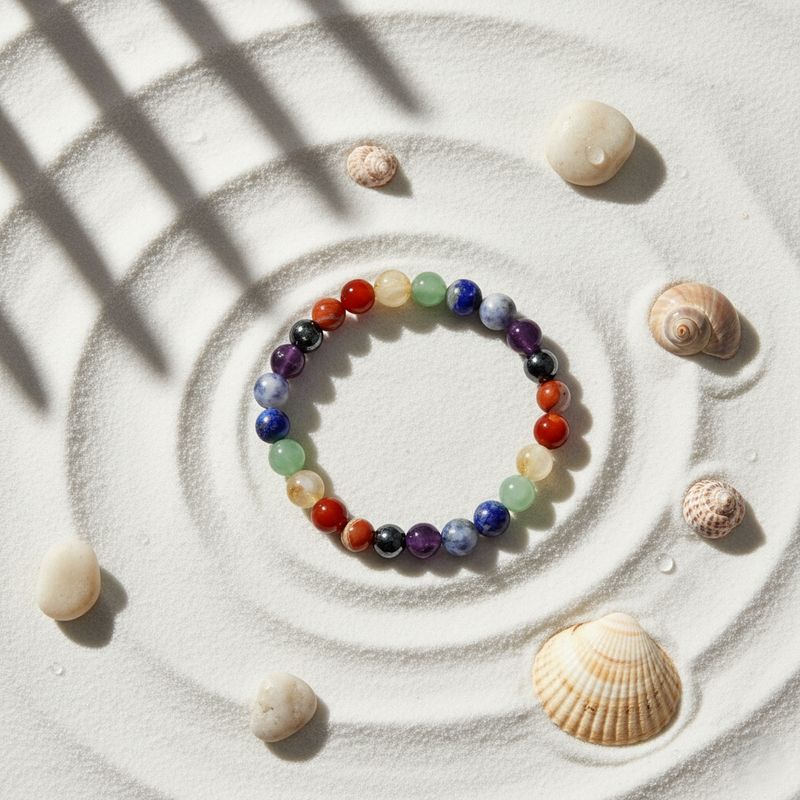 Seven Chakra Crystal Bracelet 8 mm