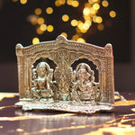 Silver Lakshmi Ganesh Idol 6 Inch