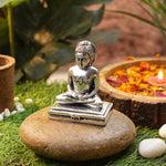 Mahavir Jain Idol | Silver Polished 3.5 inches