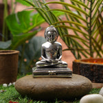 Mahavir Jain Idol | Silver Polished 3.5 inches
