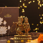Radha & Krishna Idol with Base 4.5"