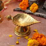 Leaf Shaped Diya in Pure Brass | Decorative Diya