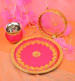 Magenta Karwa Chauth Thali Set