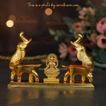 Mata Lakshmi and Elephant Design Kumkum Box