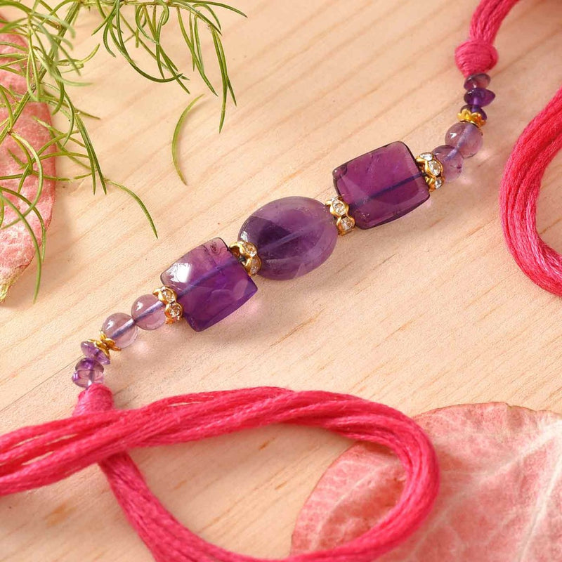 Natural Amethyst Rakhi