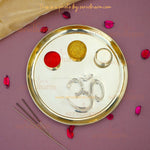 Om Brass Pooja Thali Set | Pure Brass Thali Set for Puja