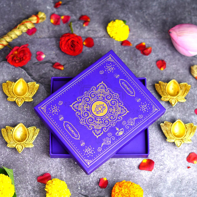 Brass Kamal Diya (Set of 4 Diyas)