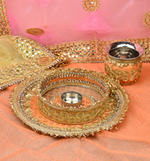 Peach Karwa Chauth Thali Set