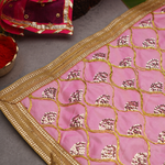 Premium Soft Pink Mata Chunri 26" | Pink and Golden