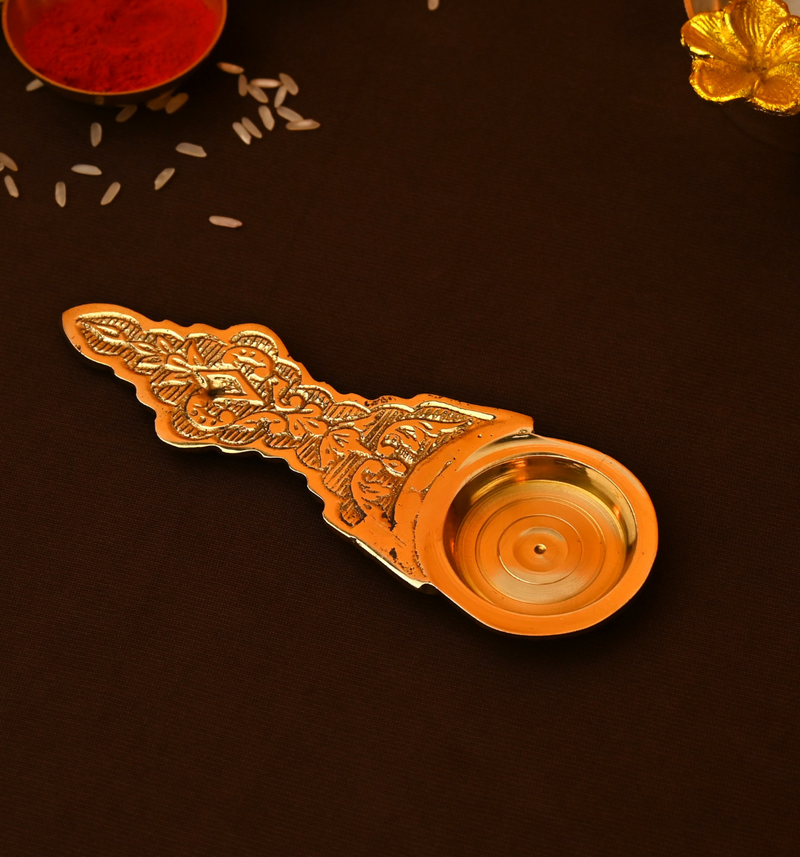 Pure Brass Camphor Spoon 6.2 Inch