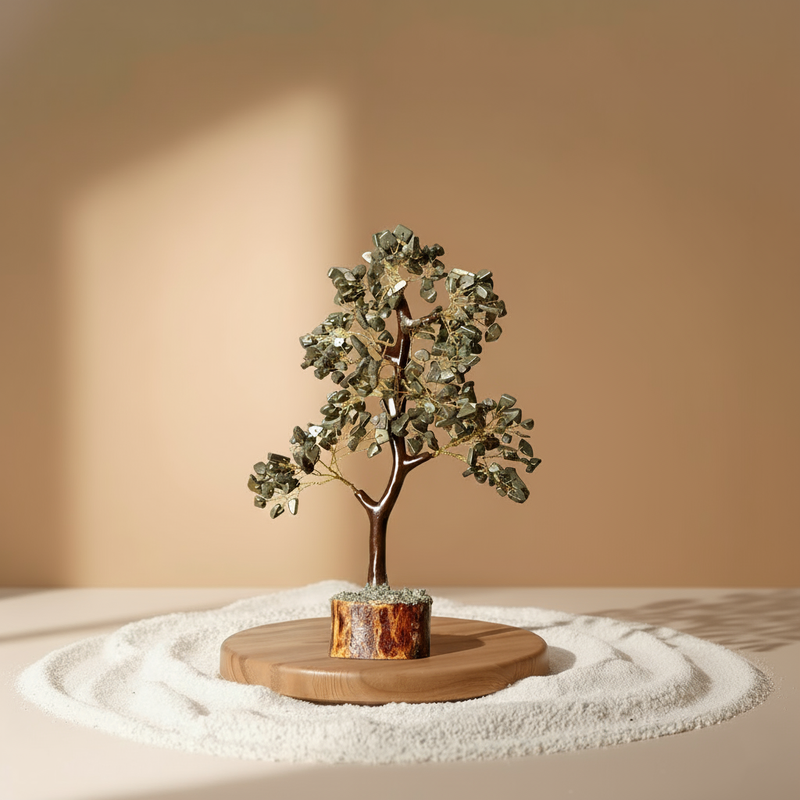 Pyrite Crystal Tree | 300 Beads Pyrite Crystal Tree for Gifting 10 Inch | 490g