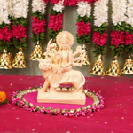 Durga Mata Idol Resin Beige Colour 7.5 Inch | 518g