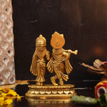 Radha & Krishna Idol with Base 4.5"