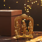 Pure Brass Ram Darbar Lord Shri Ram, Lakshman, Sita and Hanuman ji Statue (5.5 Inch)