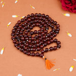Original Red Sandalwood Mala | Lal Chandan Mala Natural Beads | Bead Size: 10 MM