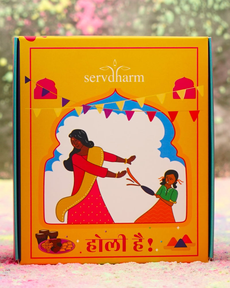 Organic Gulal Gift Box - Pack of 2 Holi Gulal in Gift Case