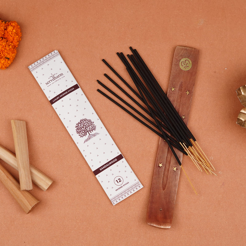 Sandalwood Incense Stick (Pack of 12 Sticks)
