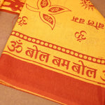 Yellow and Red Shiva Gamcha | Length: 62"